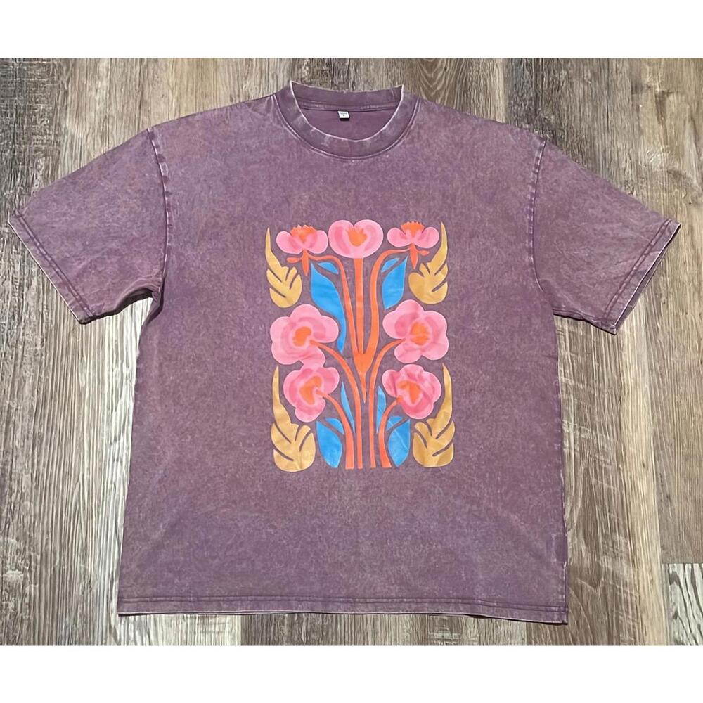 E#660-L-cotton 100%, super soft, super comfy, graphic tee